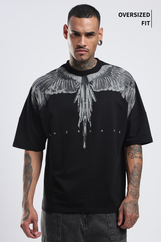 STREAK BLACK OVERSIZED T-SHIRT