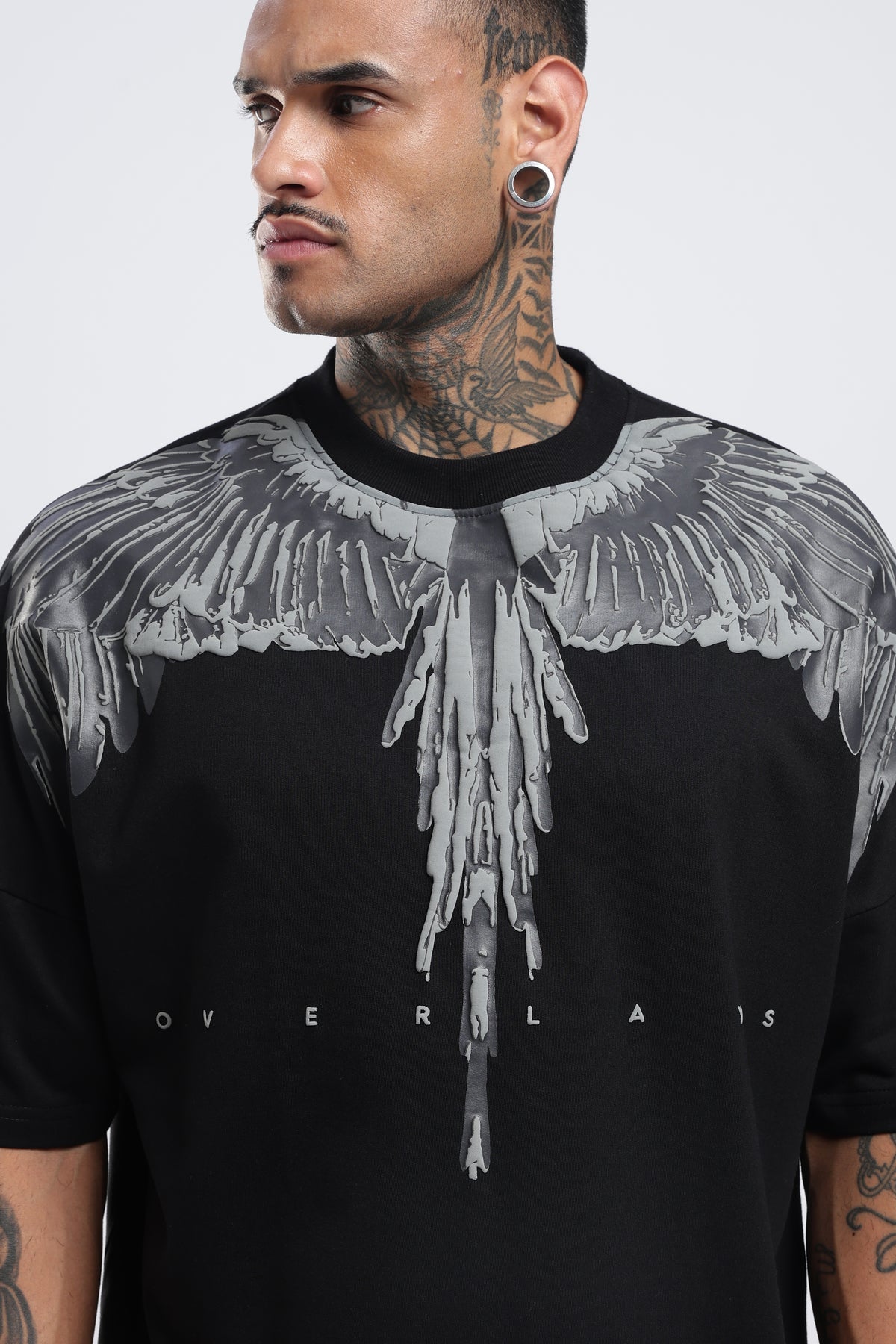 STREAK BLACK OVERSIZED T-SHIRT