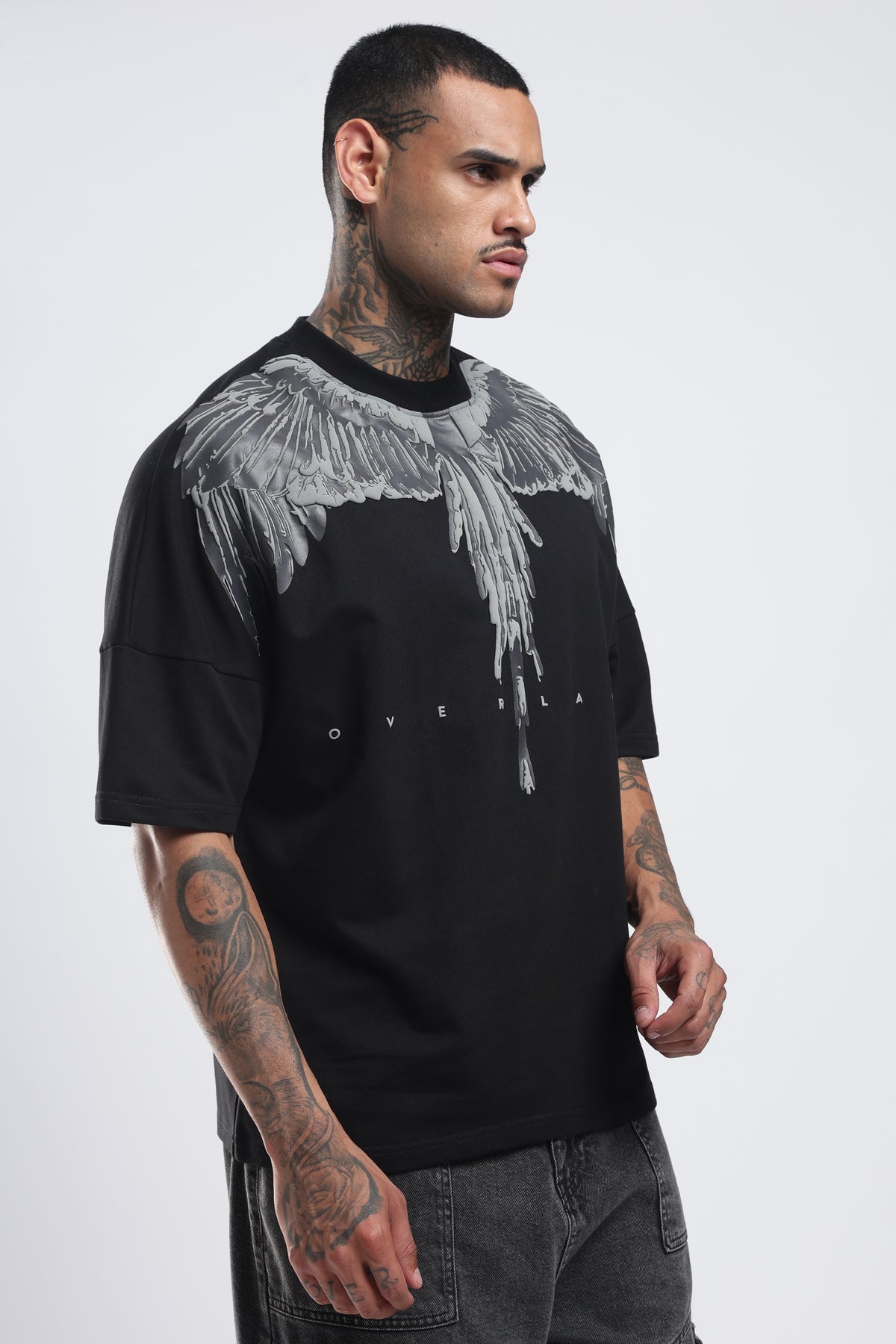STREAK BLACK OVERSIZED T-SHIRT